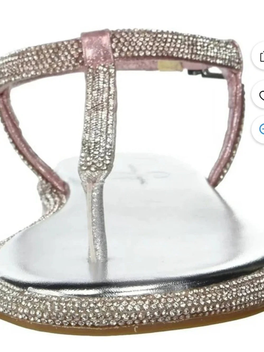 Jessica Simpson Oliara Flat T-Strap Sandals  11 Rhinstone summer festival resort